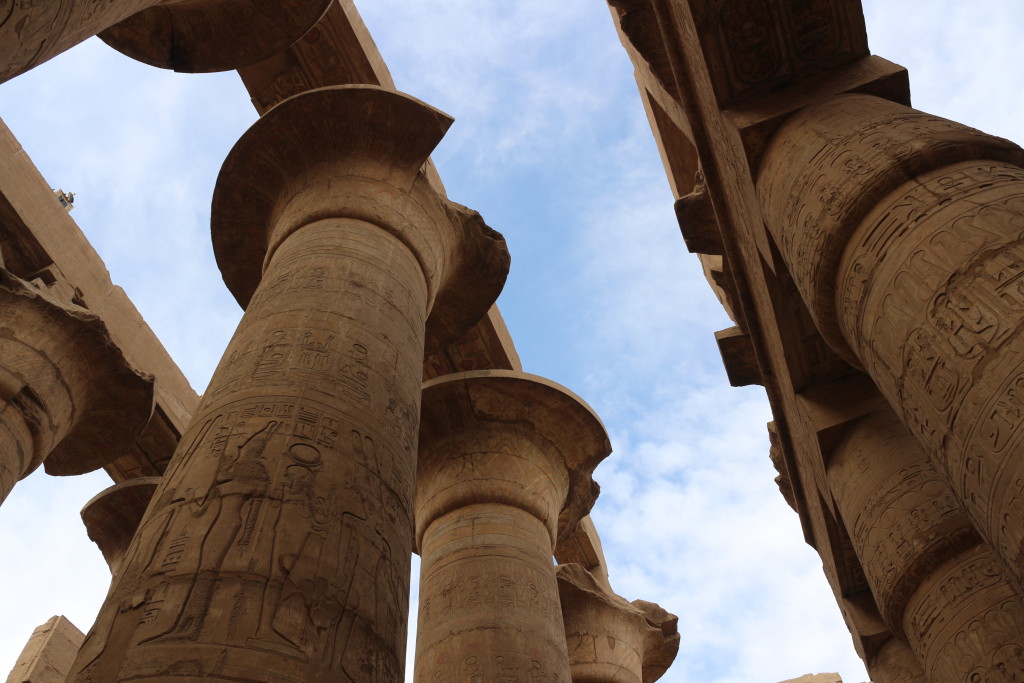 Realizing again how amazing it is that the titanic halls of Karnak are already 4'000 years old. Most of the rest of the world was still living in caves by then.